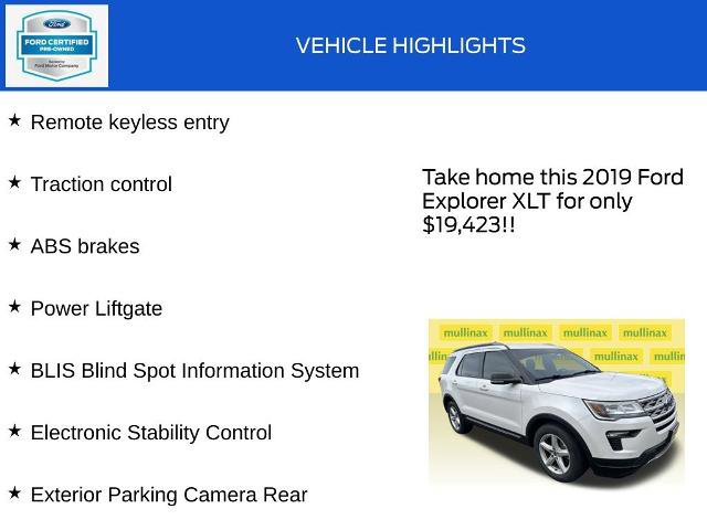 Certified 2019 Ford Explorer XLT w/ Equipment Group 202A image 19