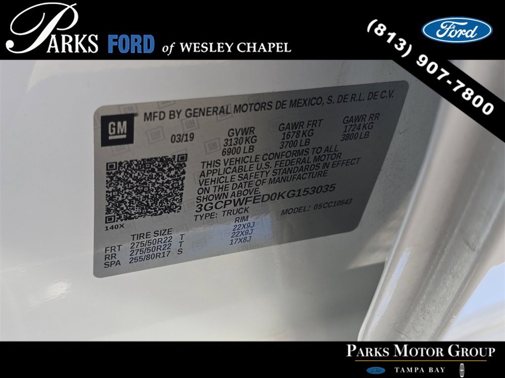 Used 2019 Chevrolet Silverado 1500 High Country w/ Technology Package image 34