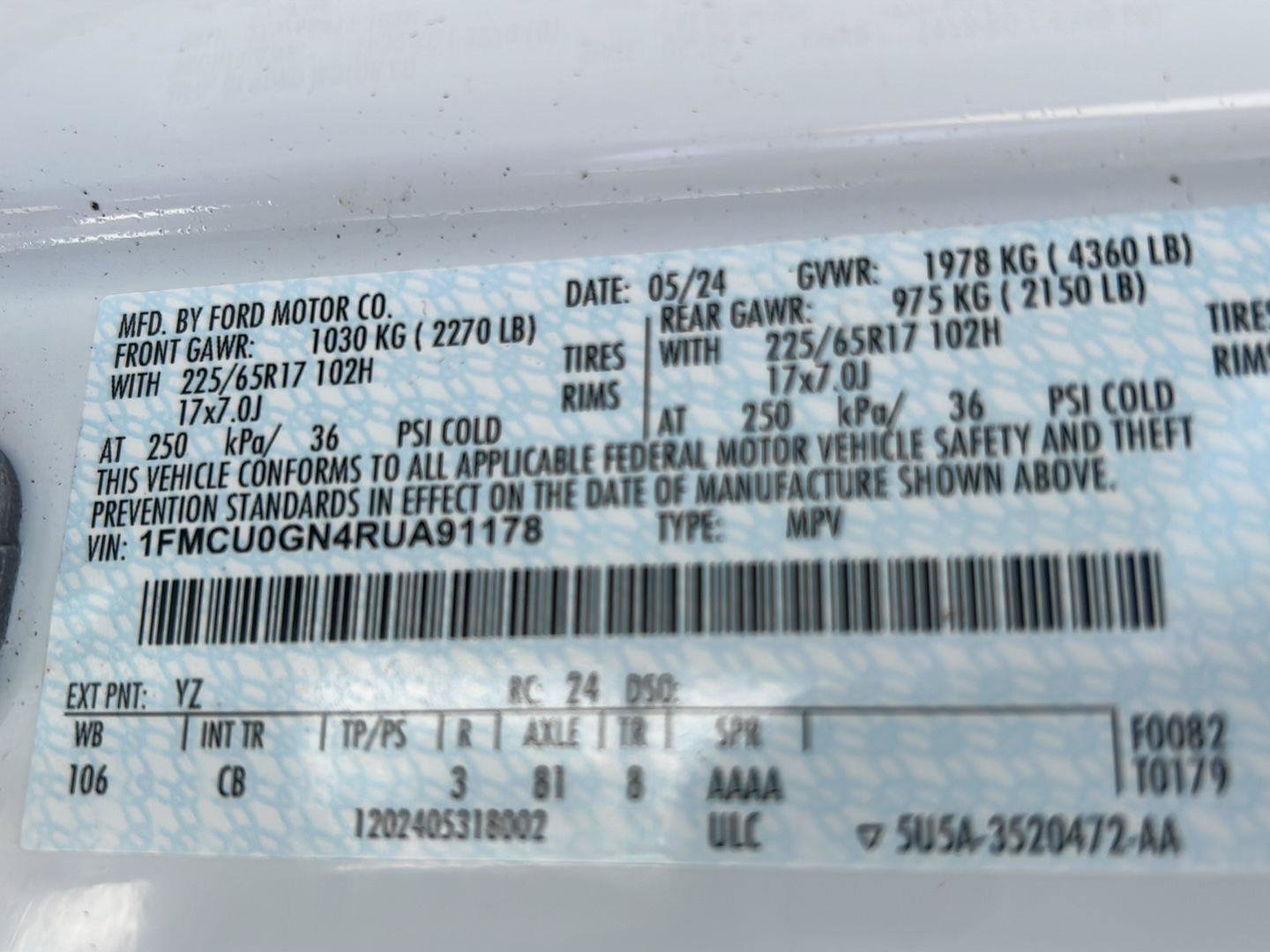 Certified 2024 Ford Escape Active w/ Cold Weather Package FWD image 32