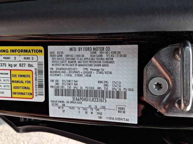 Certified 2020 Ford Fusion SE FWD image 27