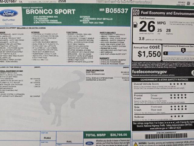 Certified 2021 Ford Bronco Sport Outer Banks w/ Outer Banks Package image 27