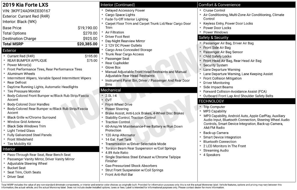 Used 2019 Kia Forte LXS FWD image 25