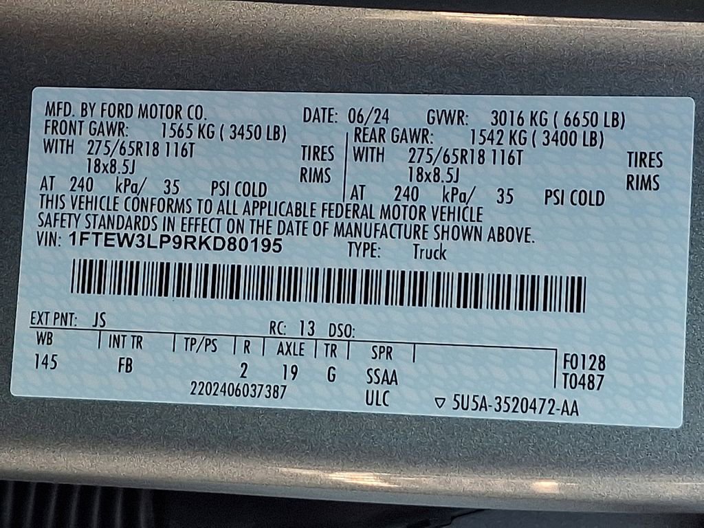 Certified 2024 Ford F150 XLT w/ Equipment Group 302A MID AWD/4WD image 29