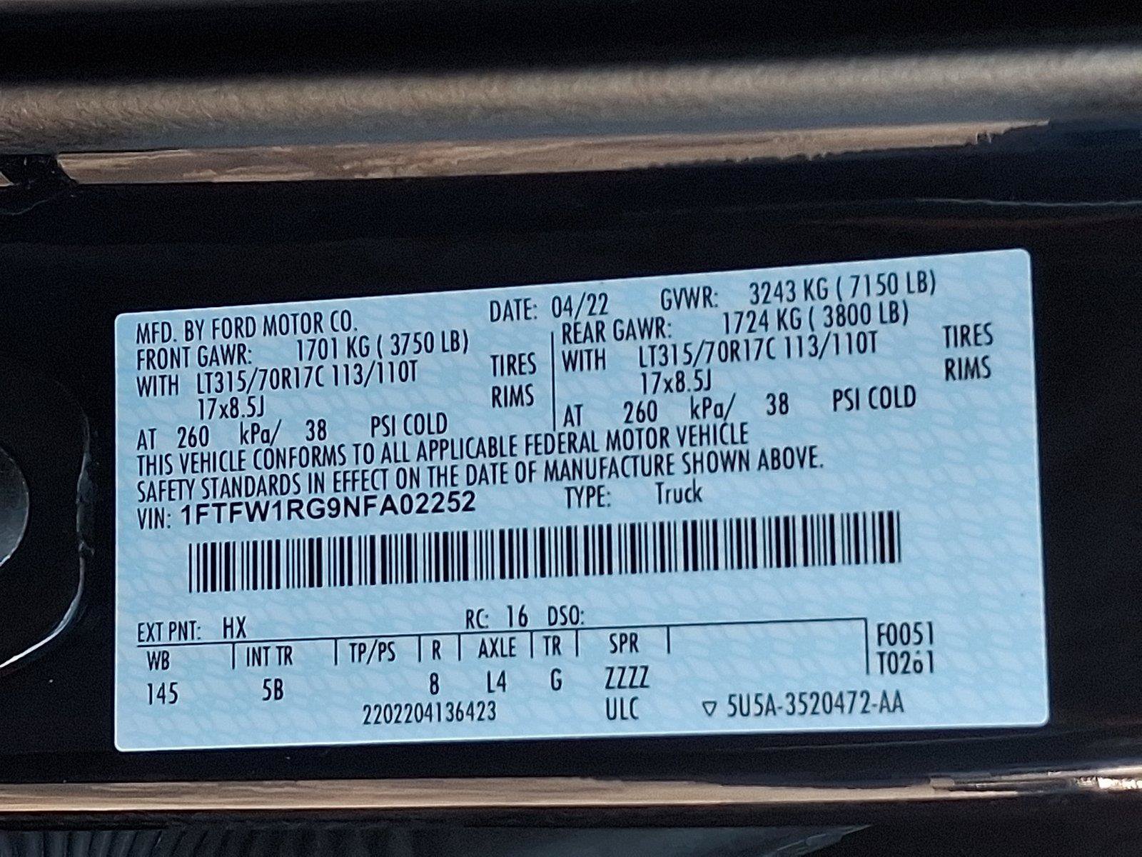 Certified 2022 Ford F150 Raptor w/ Equipment Group 801A High AWD/4WD image 29