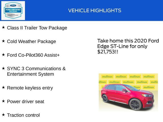 Certified 2020 Ford Edge ST-Line w/ Cold Weather Package AWD/4WD image 18