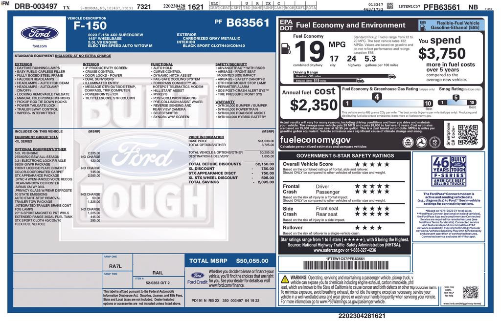 Certified 2023 Ford F150 XL w/ STX Appearance Package RWD image 31