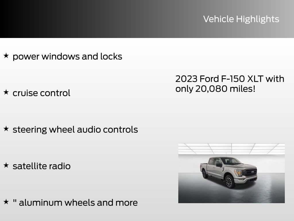 Certified 2023 Ford F150 XLT w/ Equipment Group 302A High image 12