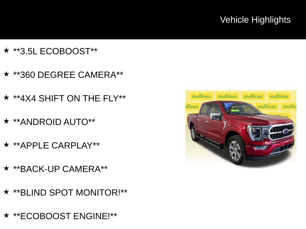 Certified 2023 Ford F150 Platinum w/ Equipment Group 701A High AWD/4WD image 12