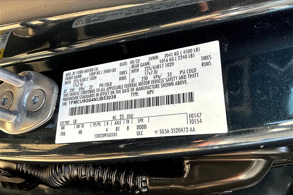 Certified 2022 Ford Escape SE w/ Convenience Package image 35