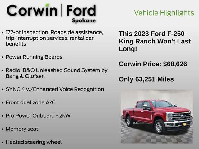 Certified 2023 Ford F250 King Ranch w/ Chrome Package image 16