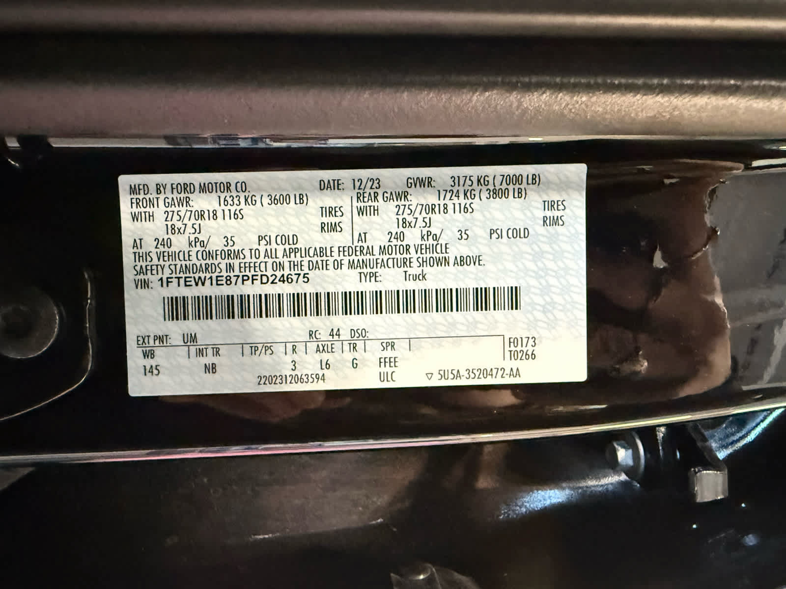 Certified 2023 Ford F150 Tremor w/ Equipment Group 402A High AWD/4WD image 18