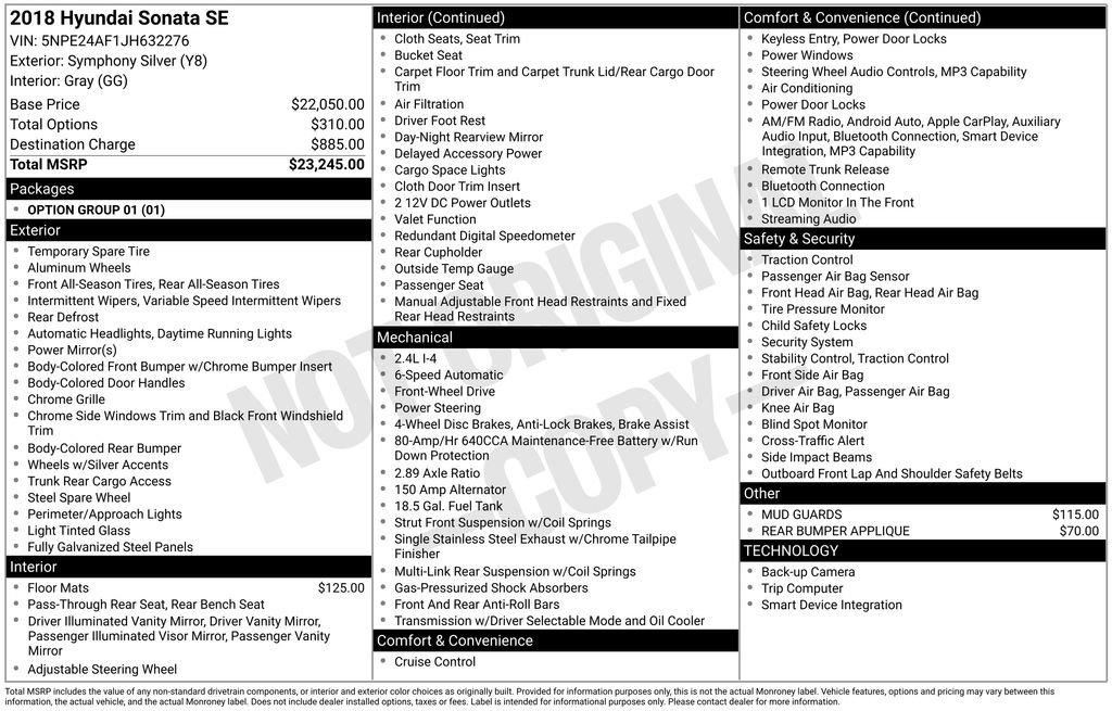 Used 2018 Hyundai Sonata SE image 12