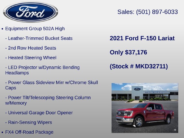 Certified 2021 Ford F150 Lariat w/ Equipment Group 502A High AWD/4WD image 12