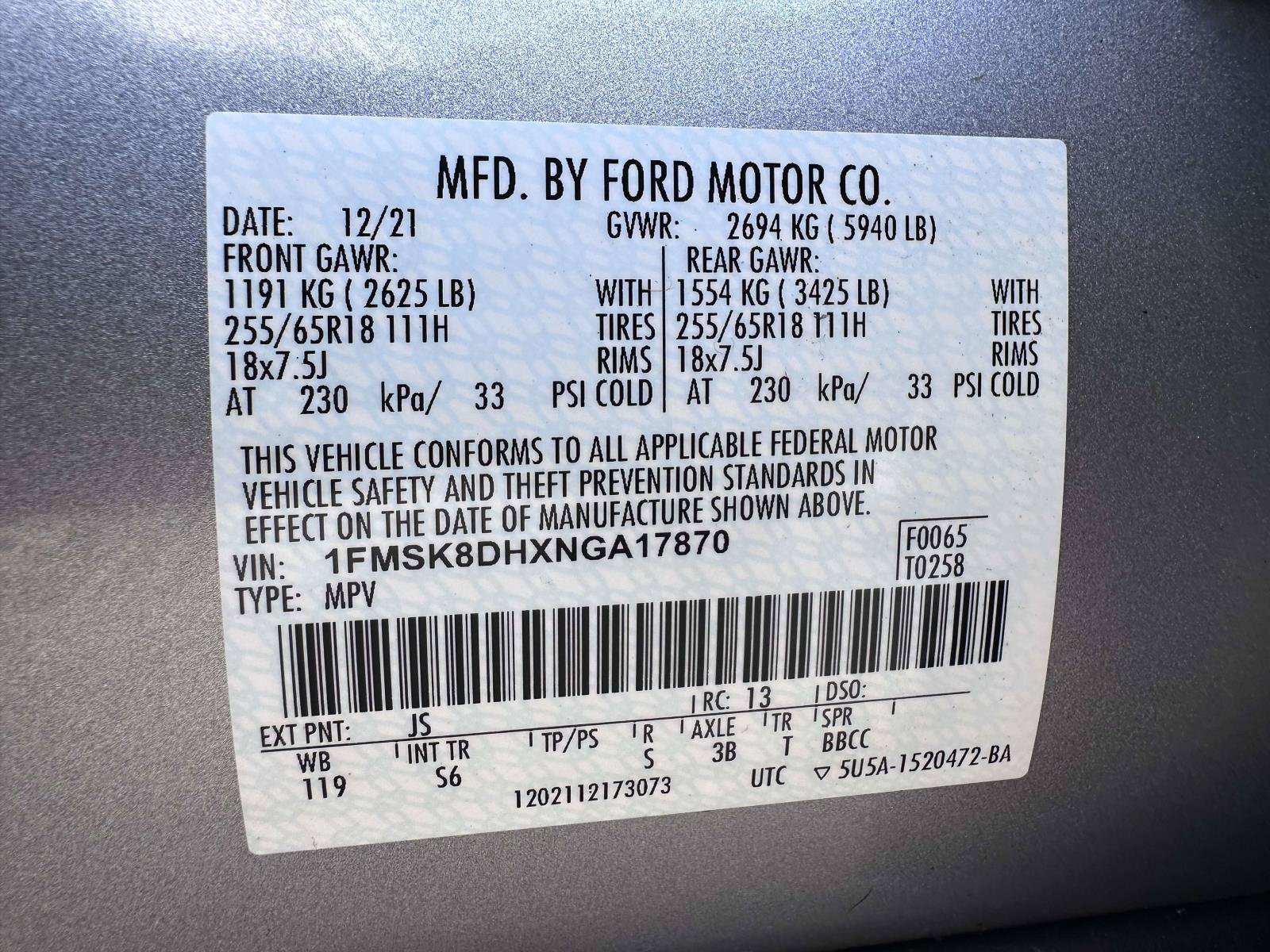 Certified 2022 Ford Explorer XLT w/ Equipment Group 202A AWD/4WD image 31