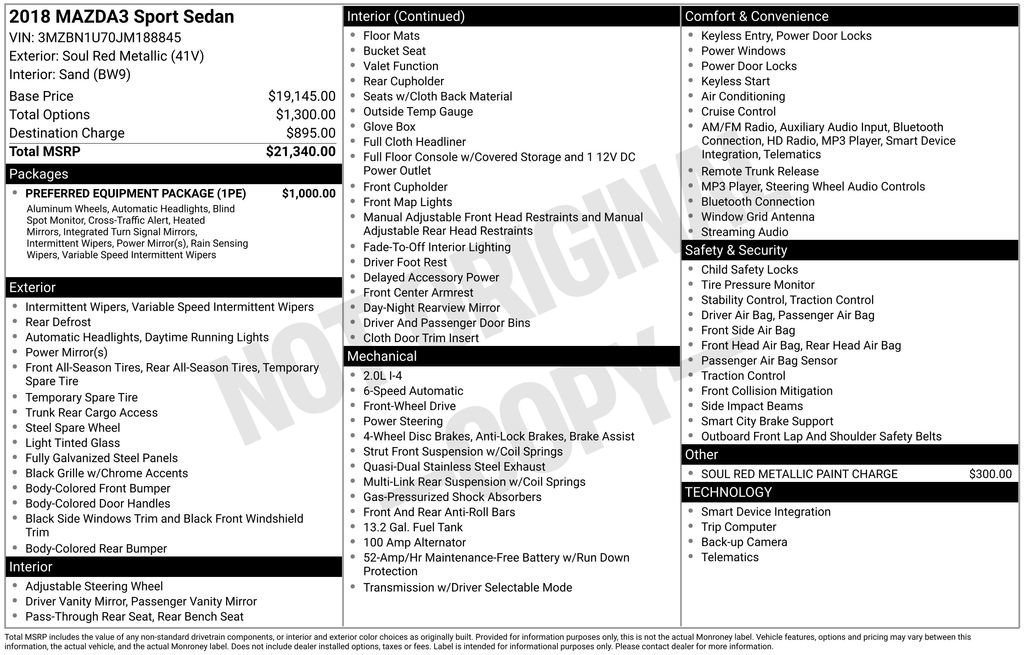 Used 2018 MAZDA MAZDA3 Sport w/ Preferred Equipment Package image 10