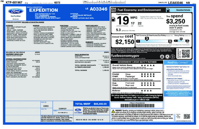 Certified 2020 Ford Expedition XLT w/ Equipment Group 202A AWD/4WD image 52