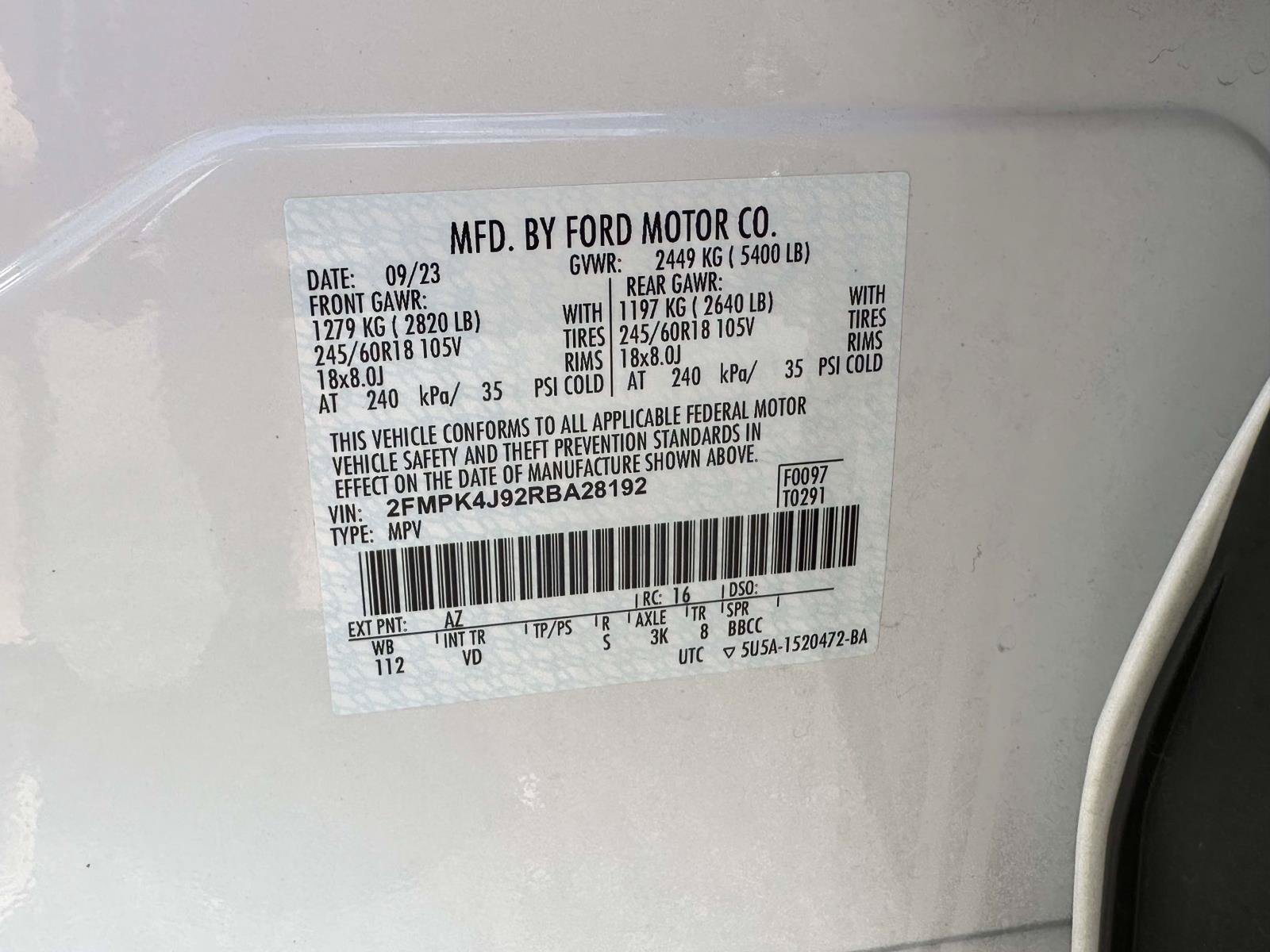 Certified 2024 Ford Edge SEL w/ Convenience Package AWD/4WD image 36