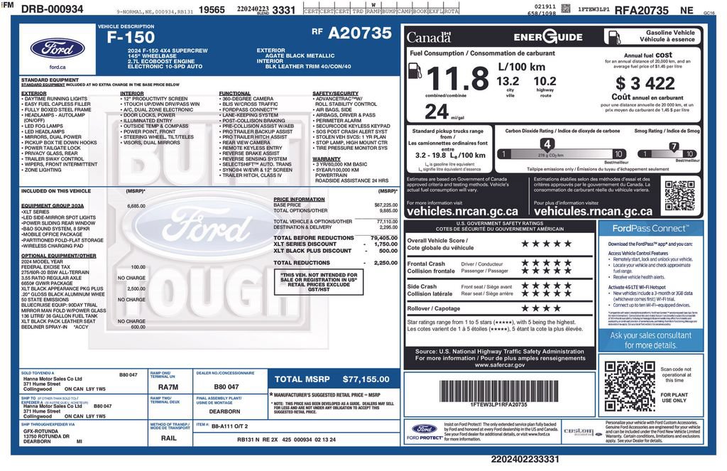 Certified 2024 Ford F150 XLT w/ Equipment Group 303A High AWD/4WD image 5