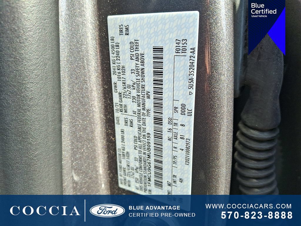 Certified 2021 Ford Escape SE w/ Convenience Package AWD/4WD image 26