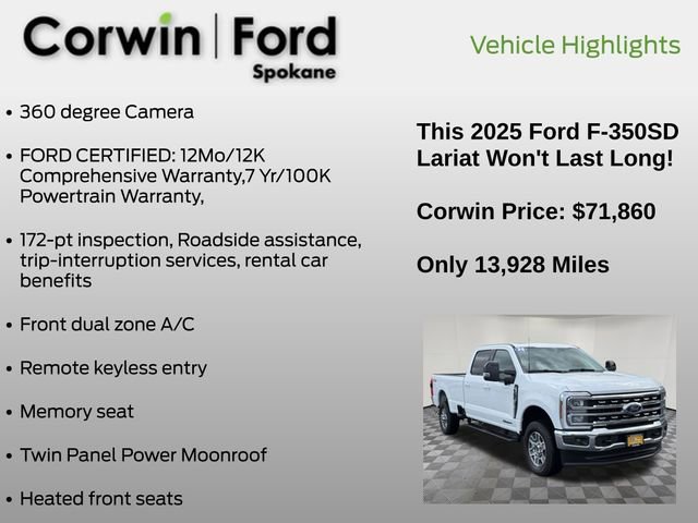 Certified 2025 Ford F350 Lariat w/ Camper Package AWD/4WD image 12