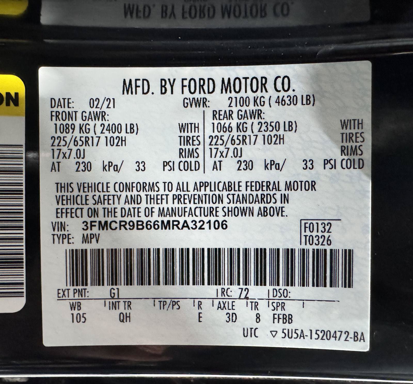 Certified 2021 Ford Bronco Sport Big Bend w/ Big Bend Package AWD/4WD image 36