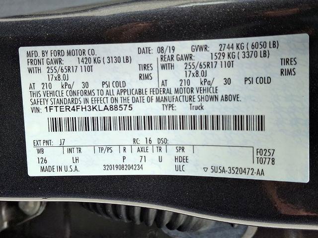 Certified 2019 Ford Ranger XLT w/ Equipment Group 301A Mid AWD/4WD image 27
