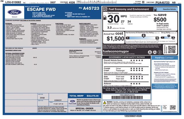 Certified 2023 Ford Escape ST-Line w/ Cold Weather Package FWD image 6