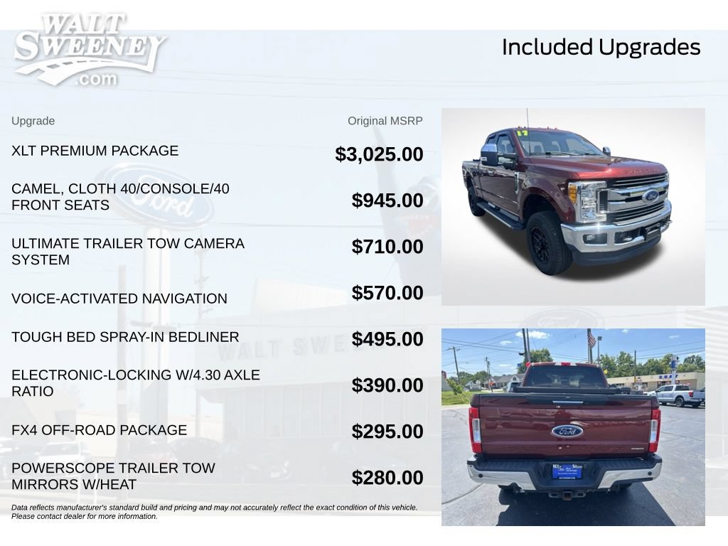 Certified 2017 Ford F250 XLT w/ XLT Premium Package AWD/4WD image 12