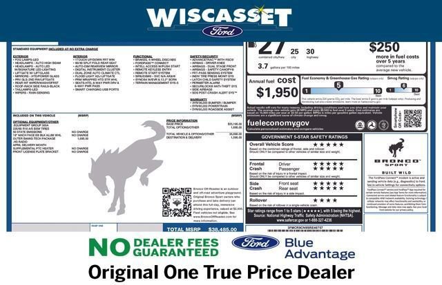 Certified 2025 Ford Bronco Sport Outer Banks w/ Outer Banks Tech Package+ AWD/4WD image 36