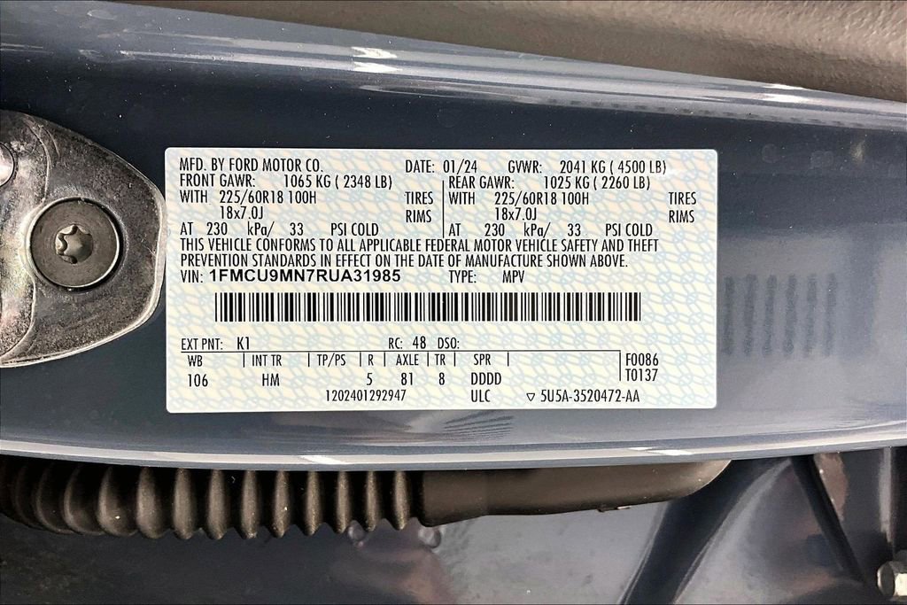 Certified 2024 Ford Escape ST-Line w/ Tech Pack #1 AWD/4WD image 35