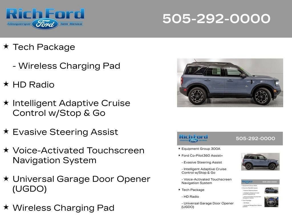 Certified 2024 Ford Bronco Sport Outer Banks w/ Tech Package AWD/4WD image 22