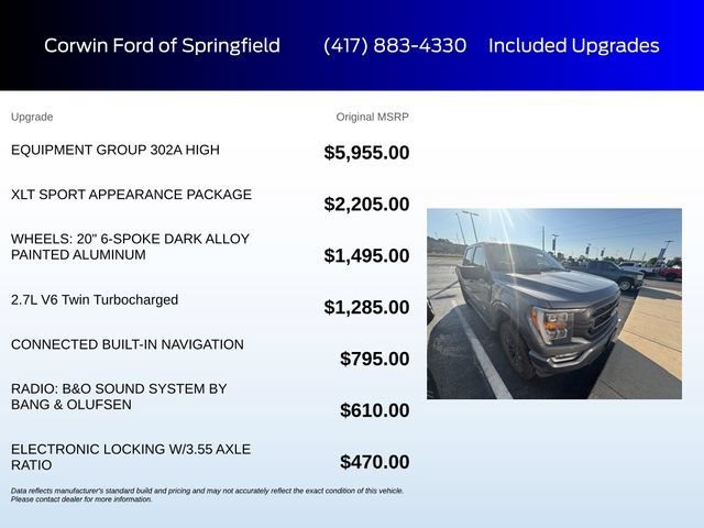 Certified 2022 Ford F150 XLT w/ Equipment Group 302A High AWD/4WD image 6