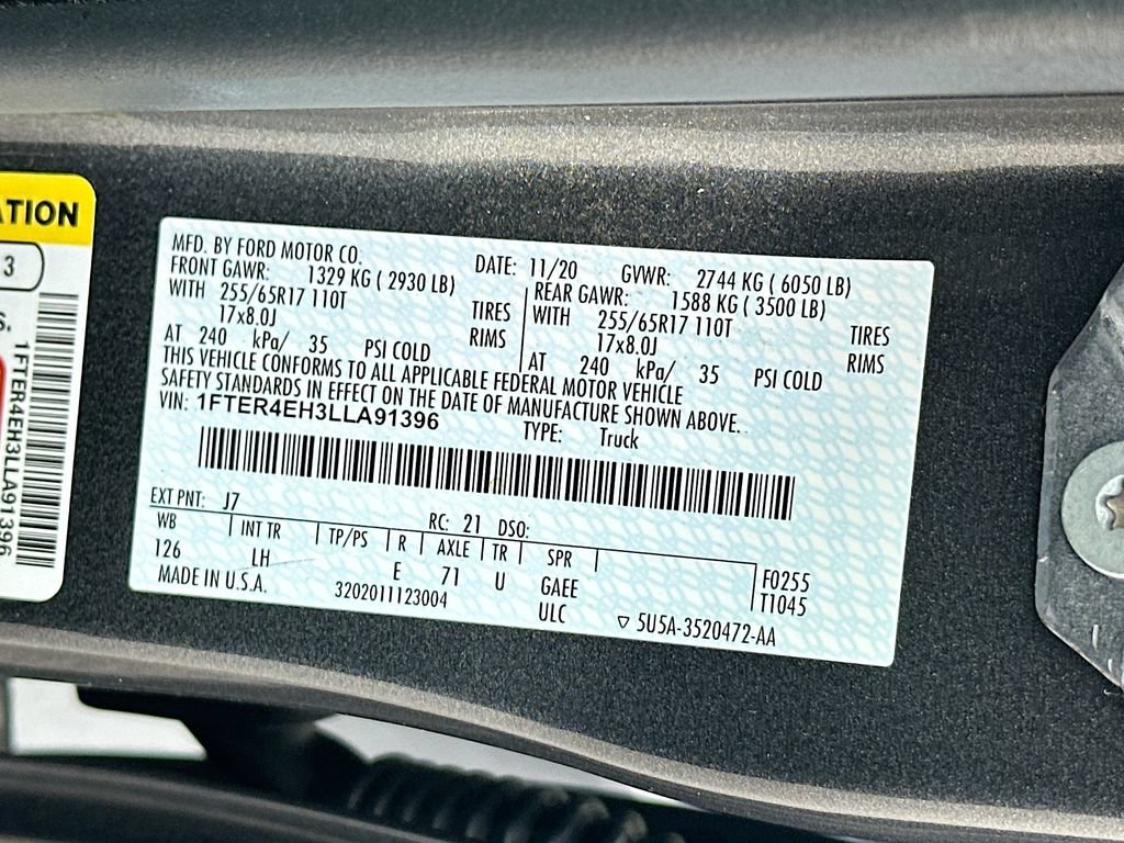 Certified 2020 Ford Ranger XL w/ Equipment Group 101A Mid RWD image 27