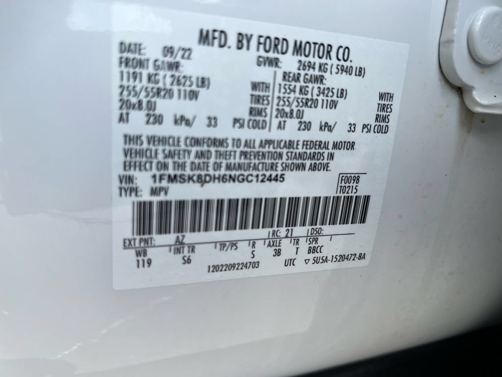 Certified 2022 Ford Explorer XLT w/ Equipment Group 202A AWD/4WD image 36
