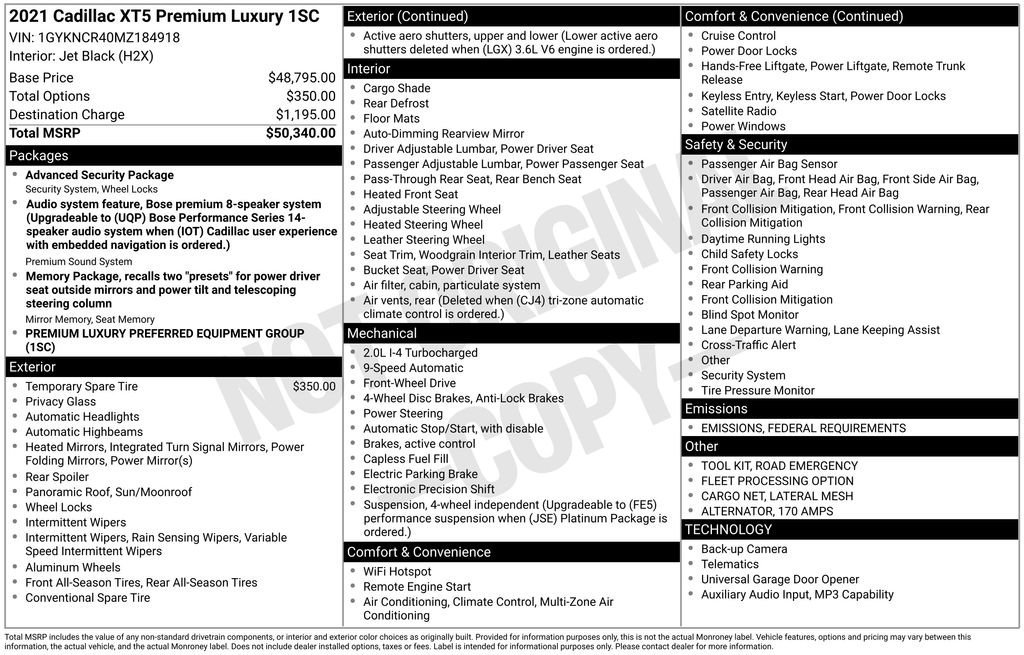 Used 2021 Cadillac XT5 Premium Luxury image 15