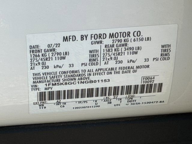 Certified 2022 Ford Explorer ST w/ Equipment Group 401A AWD/4WD image 28