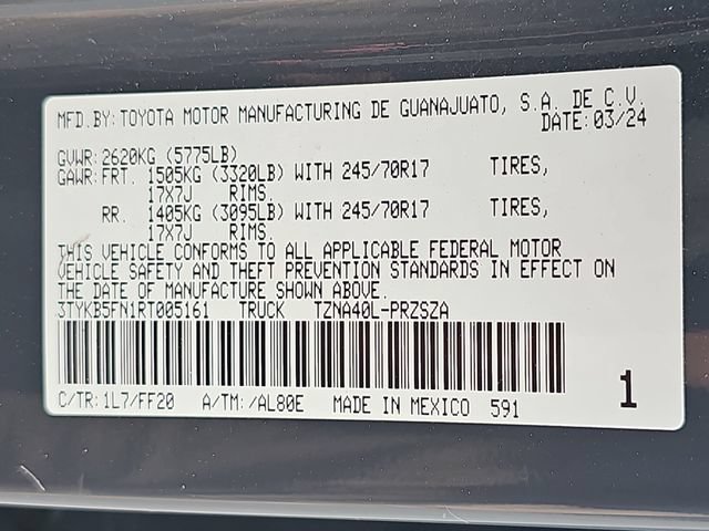 Used 2024 Toyota Tacoma SR5 w/ SR5 Upgrade Package RWD image 37