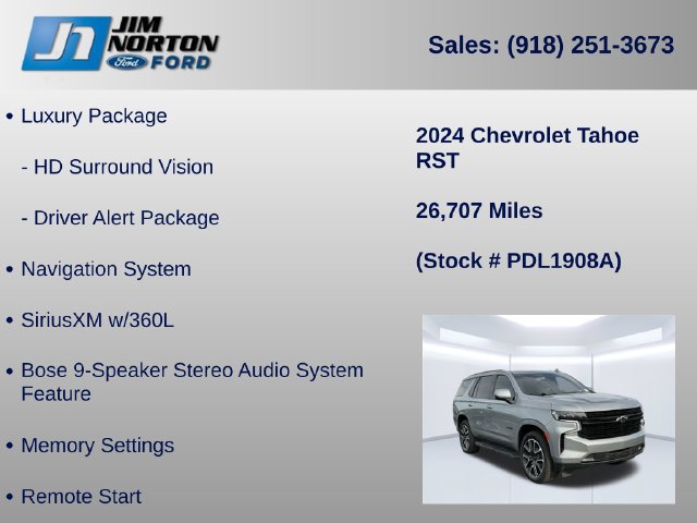 Used 2024 Chevrolet Tahoe RST w/ Luxury Package AWD/4WD image 47