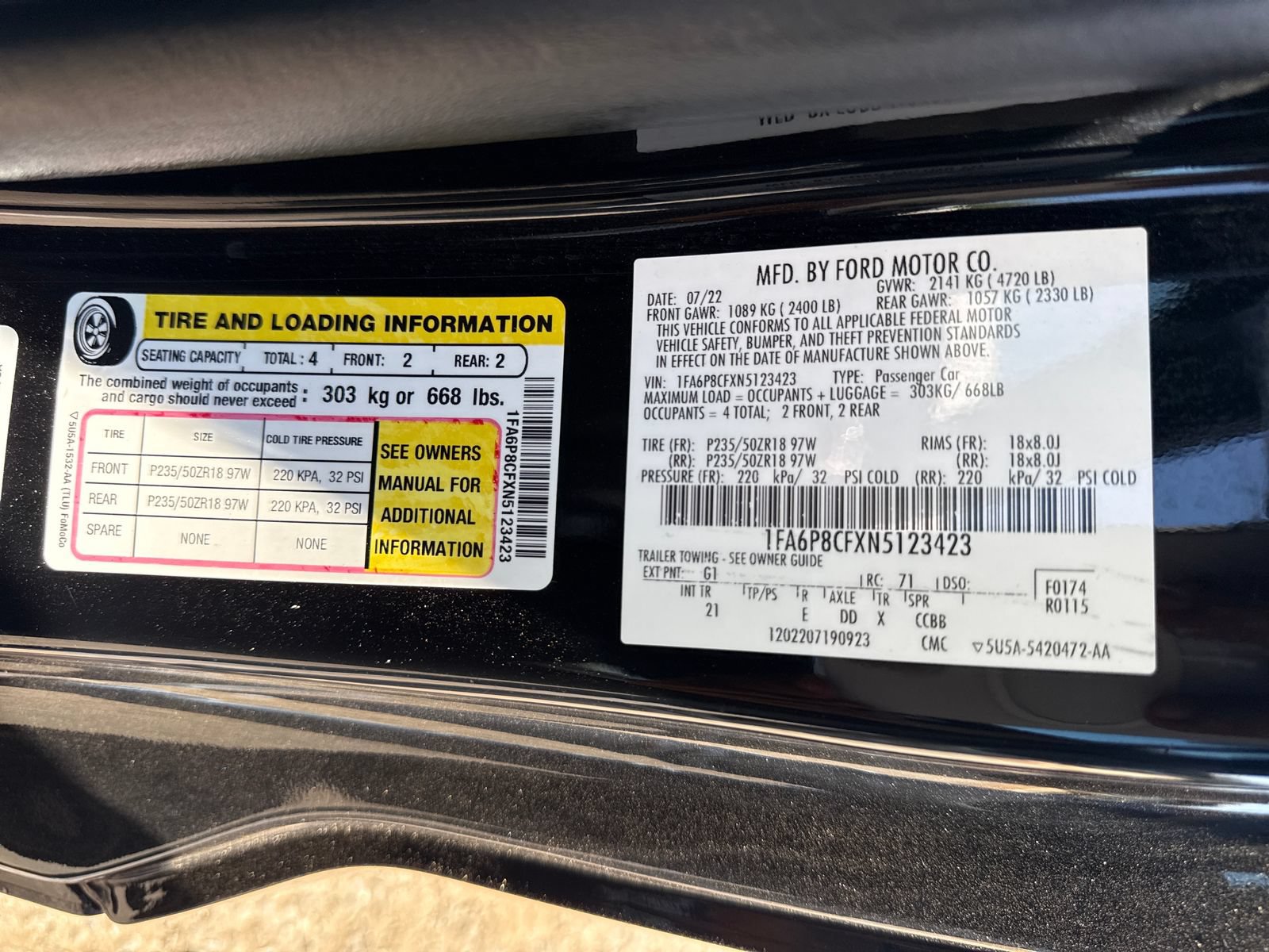Certified 2022 Ford Mustang GT w/ Equipment Group 301A RWD image 30