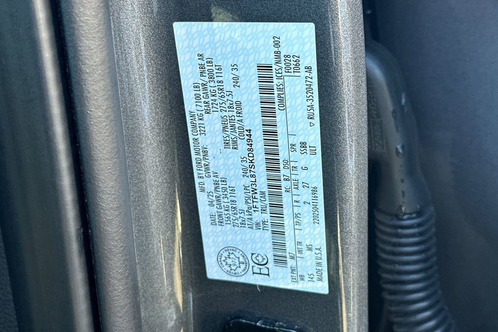 Certified 2025 Ford F150 XLT w/ Equipment Group 301A Standard AWD/4WD image 26