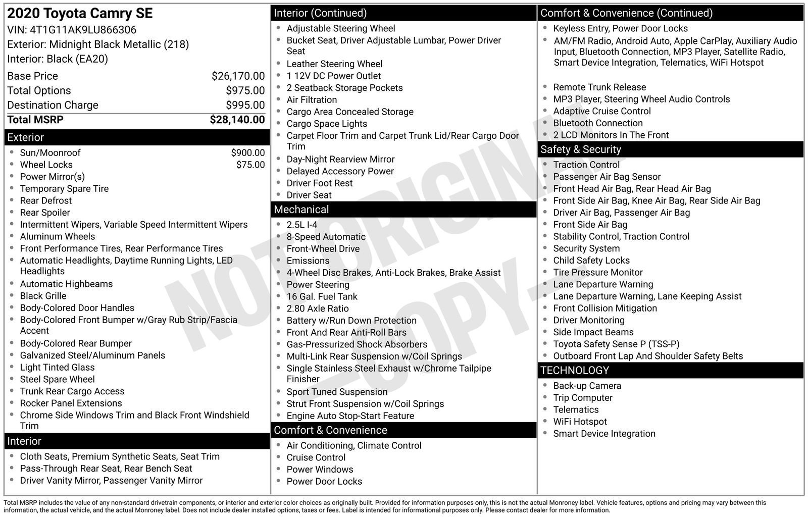 Used 2020 Toyota Camry SE image 33