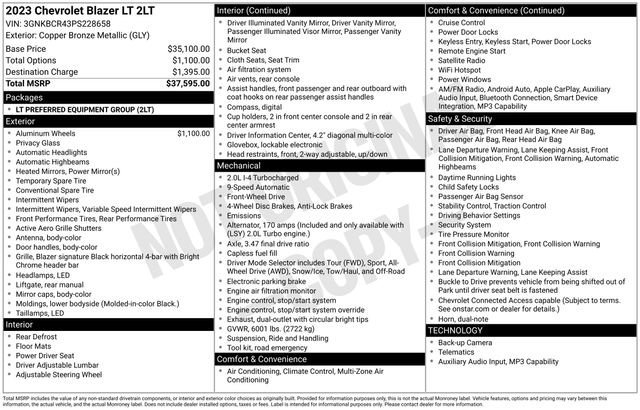 Used 2023 Chevrolet Blazer LT image 31