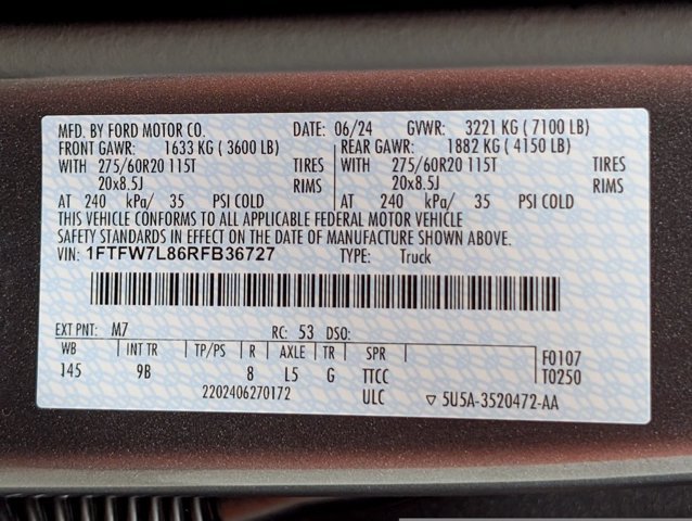 Certified 2024 Ford F150 Platinum w/ Equipment Group 702A High AWD/4WD image 35