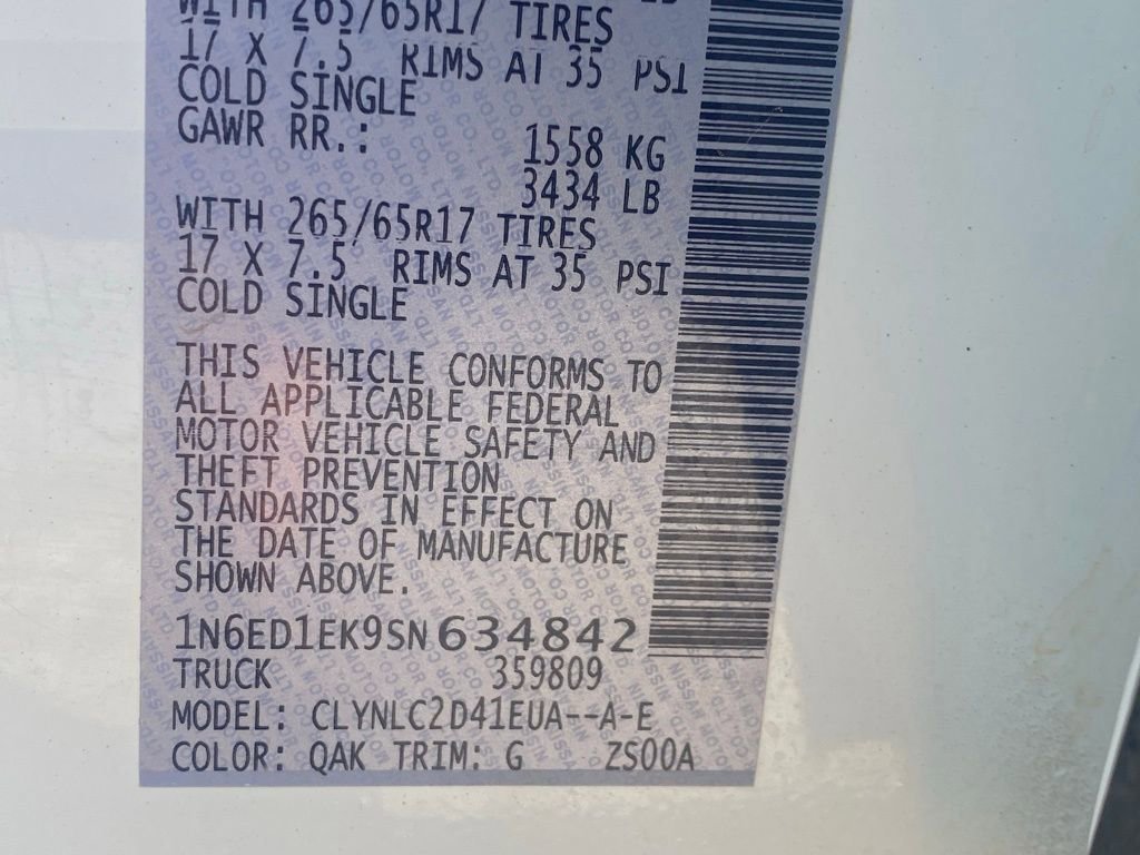 Used 2025 Nissan Frontier SV w/ SV Convenience Package image 30