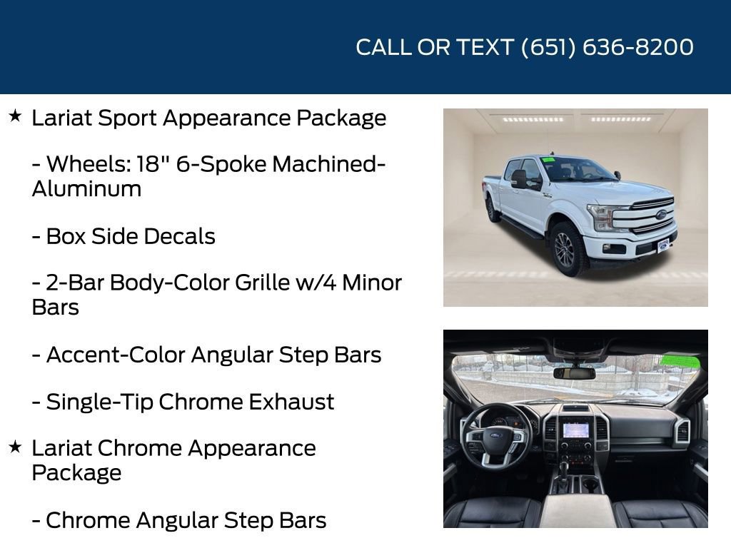 Certified 2019 Ford F150 Lariat w/ Equipment Group 502A Luxury image 25