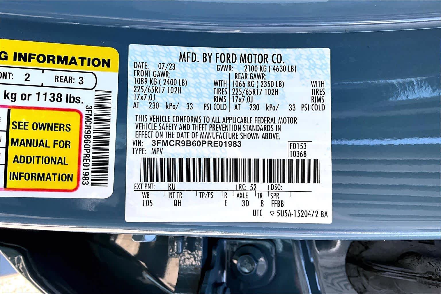 Certified 2023 Ford Bronco Sport Big Bend w/ Convenience Package AWD/4WD image 34
