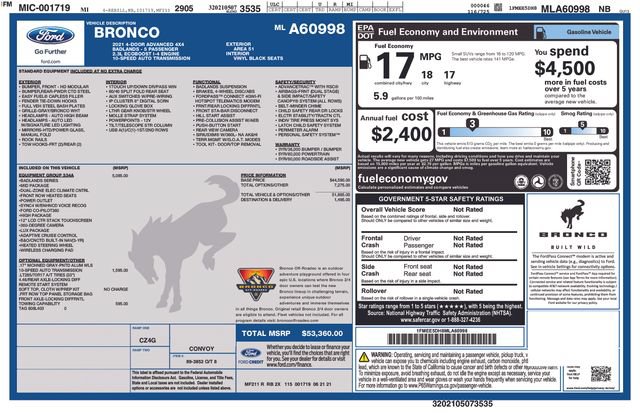 Certified 2021 Ford Bronco Badlands AWD/4WD image 27