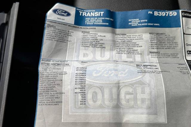 Certified 2023 Ford E-Transit 148 High Roof Extended RWD image 29