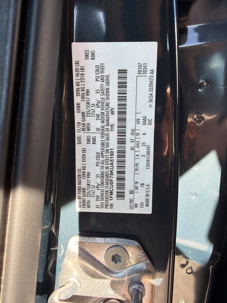 Certified 2019 Ford Escape S FWD image 50