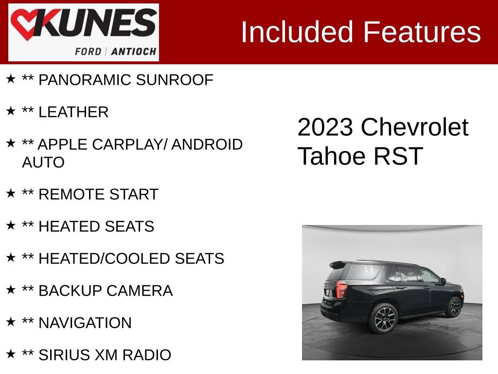Used 2023 Chevrolet Tahoe RST w/ Luxury Package AWD/4WD image 3